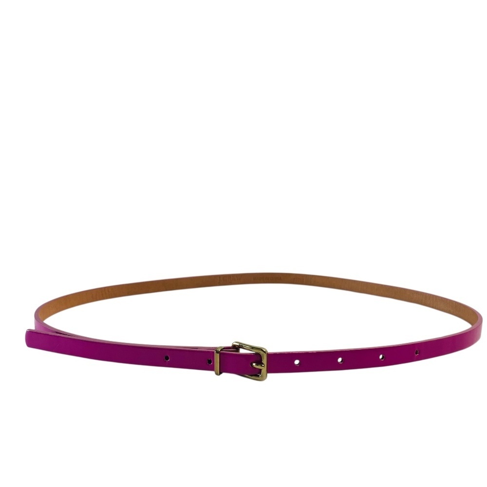 J.CREW Skinny Patent Leather Belt in Pink Size M